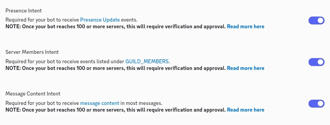 Intentions privilégiées Discord